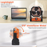 Tragbarer Ventilator für draußen mit LED-Licht