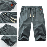 L?ssige Schn¨¹rshorts aus Baumwolle und Leinen f¨¹r Herren