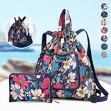 Faltbarer Bedruckter Nylonrucksack mit Kordelzug