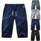 L?ssige Schn¨¹rshorts aus Baumwolle und Leinen f¨¹r Herren