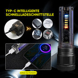 Superhelle laserzoombare Taschenlampe mit großer Reichweite
