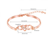 Modisches Damenarmband aus Edelstahl mit Schriftzug