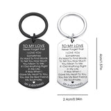 ZU MEINER LIEBE - Motivierender Schlüsselanhänger aus Edelstahl