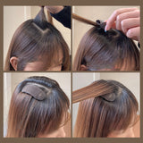 Unsichtbare flauschige Haarspange