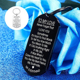 ZU MEINER LIEBE - Motivierender Schlüsselanhänger aus Edelstahl