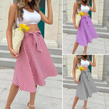 Modischer Rock mit Plaiddruck