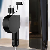 3-in-1 einziehbarer Schnelllade-Autoadapter