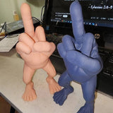Mittelfingerfigur mit Beinen