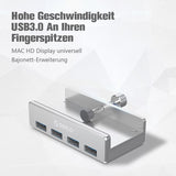 Anbaubarer USB 3.0-Adapter-Hub auf der Schreibtischseite
