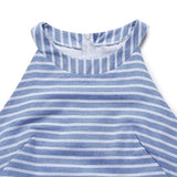 Sommer Gestreifte ?rmellose Overalls mit Rei?verschluss hinten