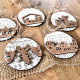 Notenblatt-Krippenornament