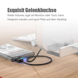 Anbaubarer USB 3.0-Adapter-Hub auf der Schreibtischseite