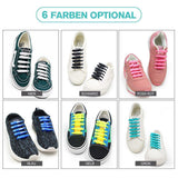 Verstellbare Silikon- Schnürsenkel mit zwei Löcher, 14pcs