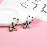 EKG und Stethoskop Mini-Brosche