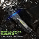 Ultrahelle Taschenlampe mit weißem Laser und großer Reichweite