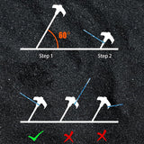 Drehbare Zeltheringe mit Gewinde