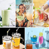 Strohhalme aus farbigem Glas